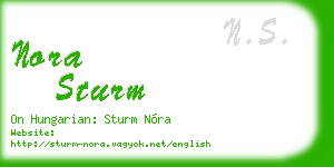 nora sturm business card